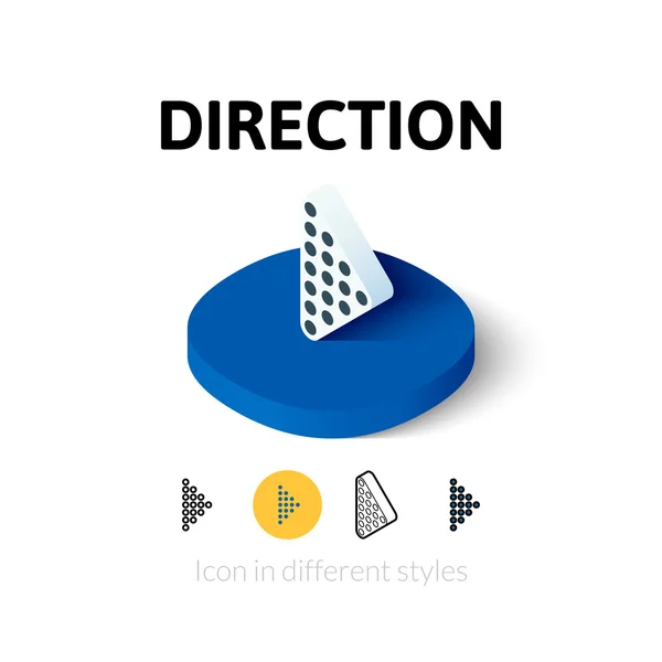 Icône de direction dans un style différent — Image vectorielle