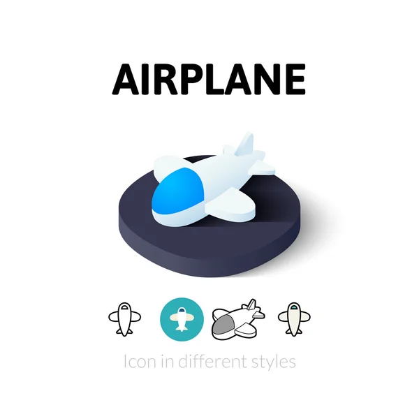 Repülőgép ikon-ban különböző stílus — Stock Vector