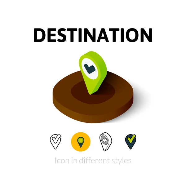 Destination icon in different style — Stock Vector