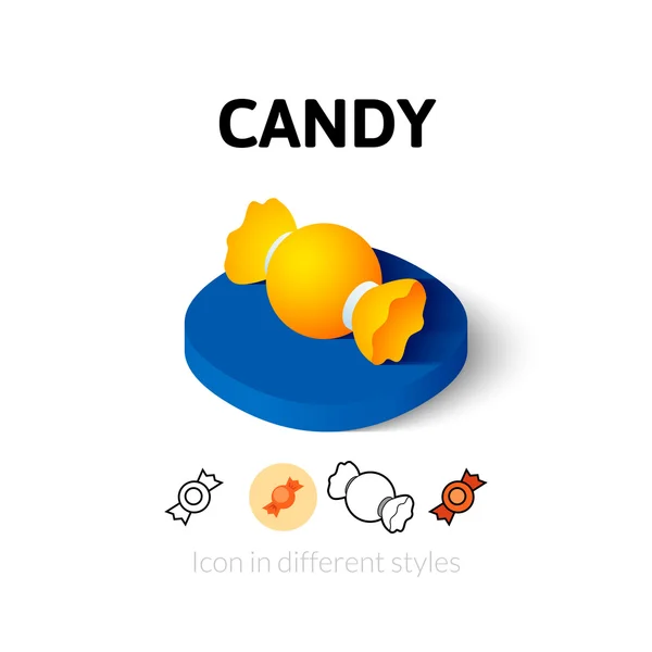 Süßigkeiten-Ikone in anderem Stil — Stockvektor