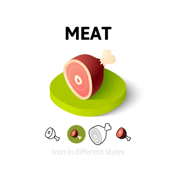 Meat icon in different style — Stock Vector