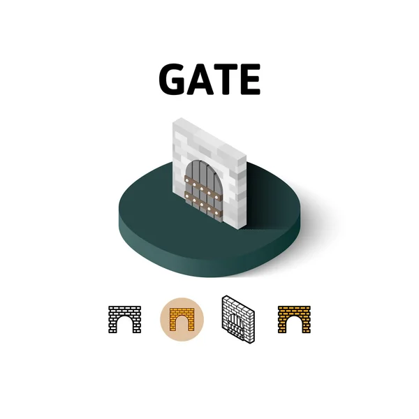 Ícone de portão em estilo diferente — Vetor de Stock