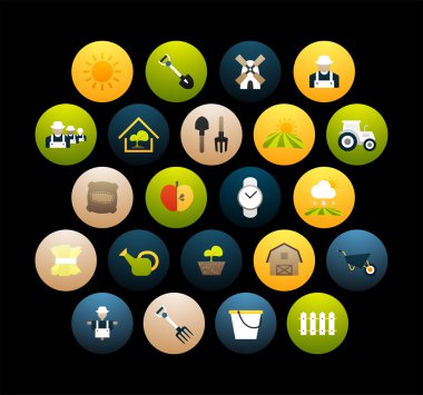 düz simgeler kümesi