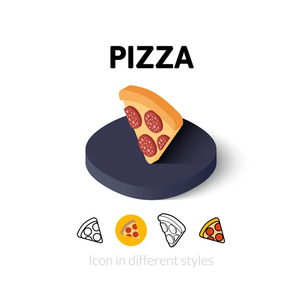 Icône de pizza dans un style différent — Image vectorielle