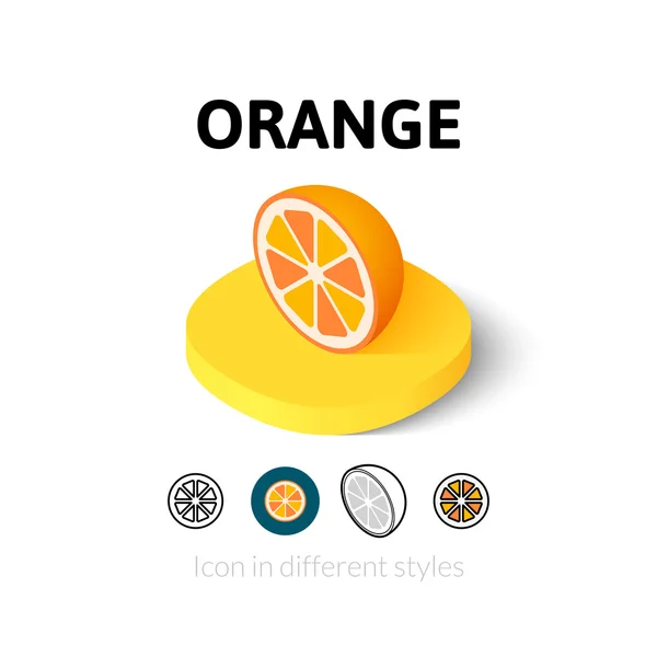 Orange icon in different style — Stock Vector