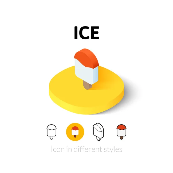 Ice icon in different style — Stock Vector