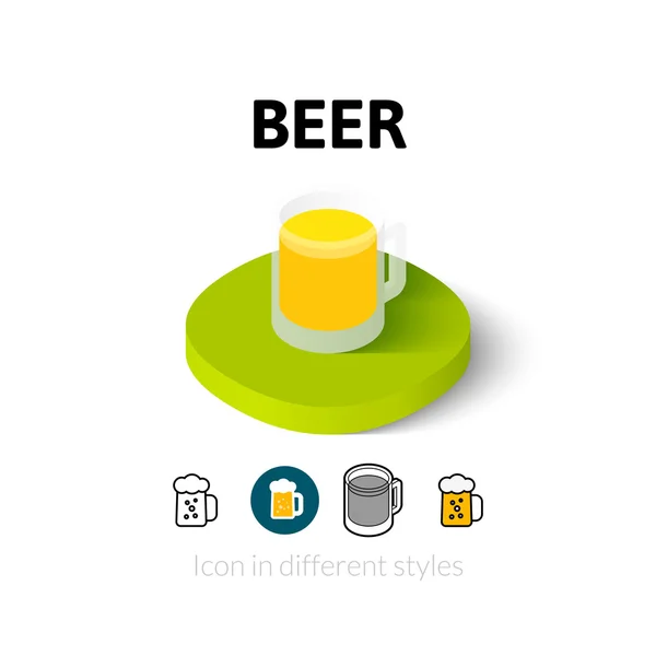 Icono de cerveza en estilo diferente — Vector de stock