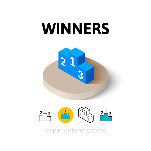 Icono de los ganadores en estilo diferente — Archivo Imágenes Vectoriales