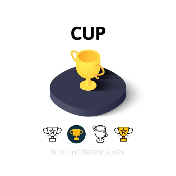 Cup icon in different style — Stock Vector