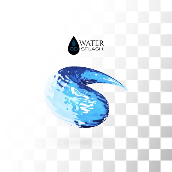 Синий всплеск воды — стоковый вектор