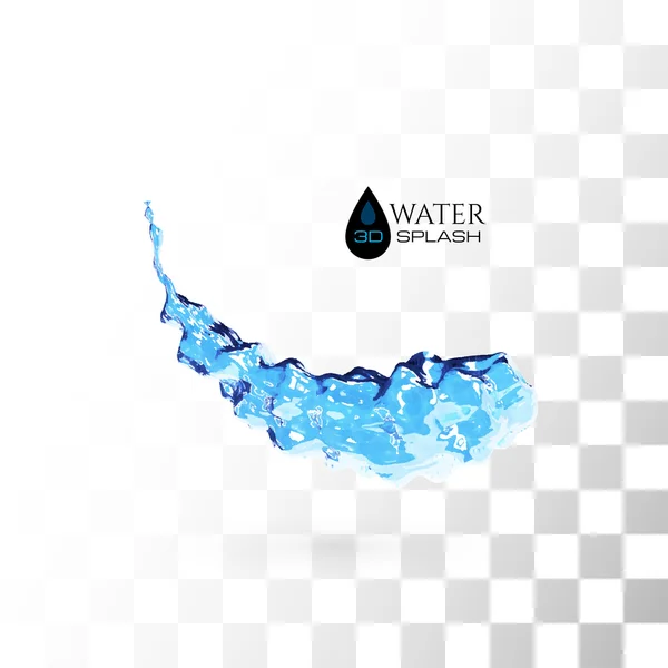Salpicos de água azul — Vetor de Stock