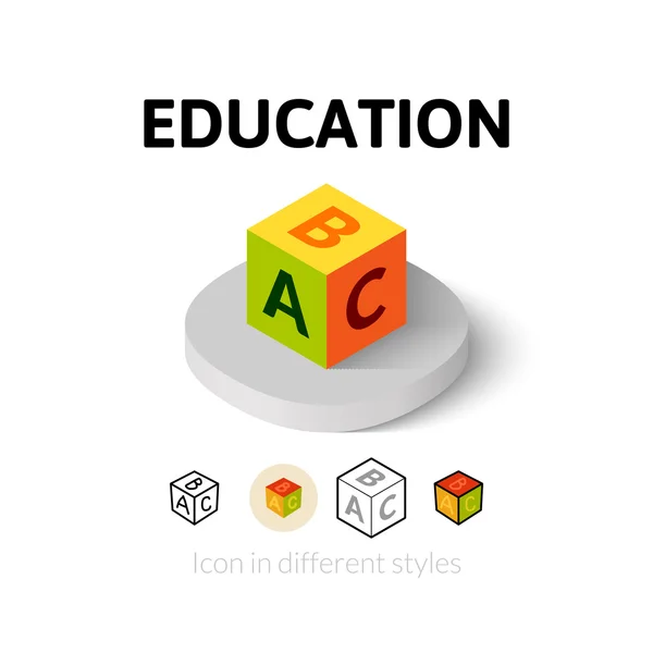 Education icon in different style — Stock Vector