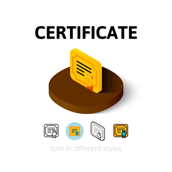 Icône de certificat dans un style différent Graphismes Vectoriels