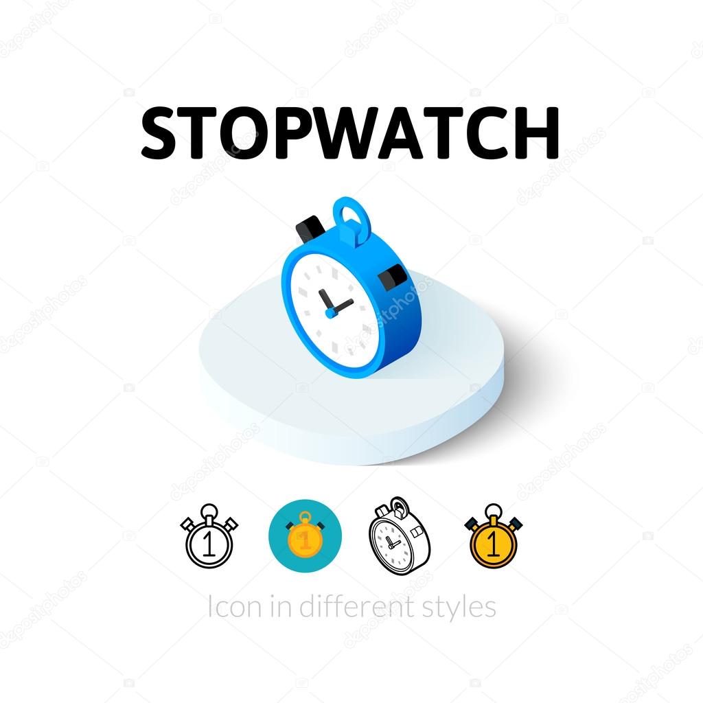 Stopwatch icon in different style
