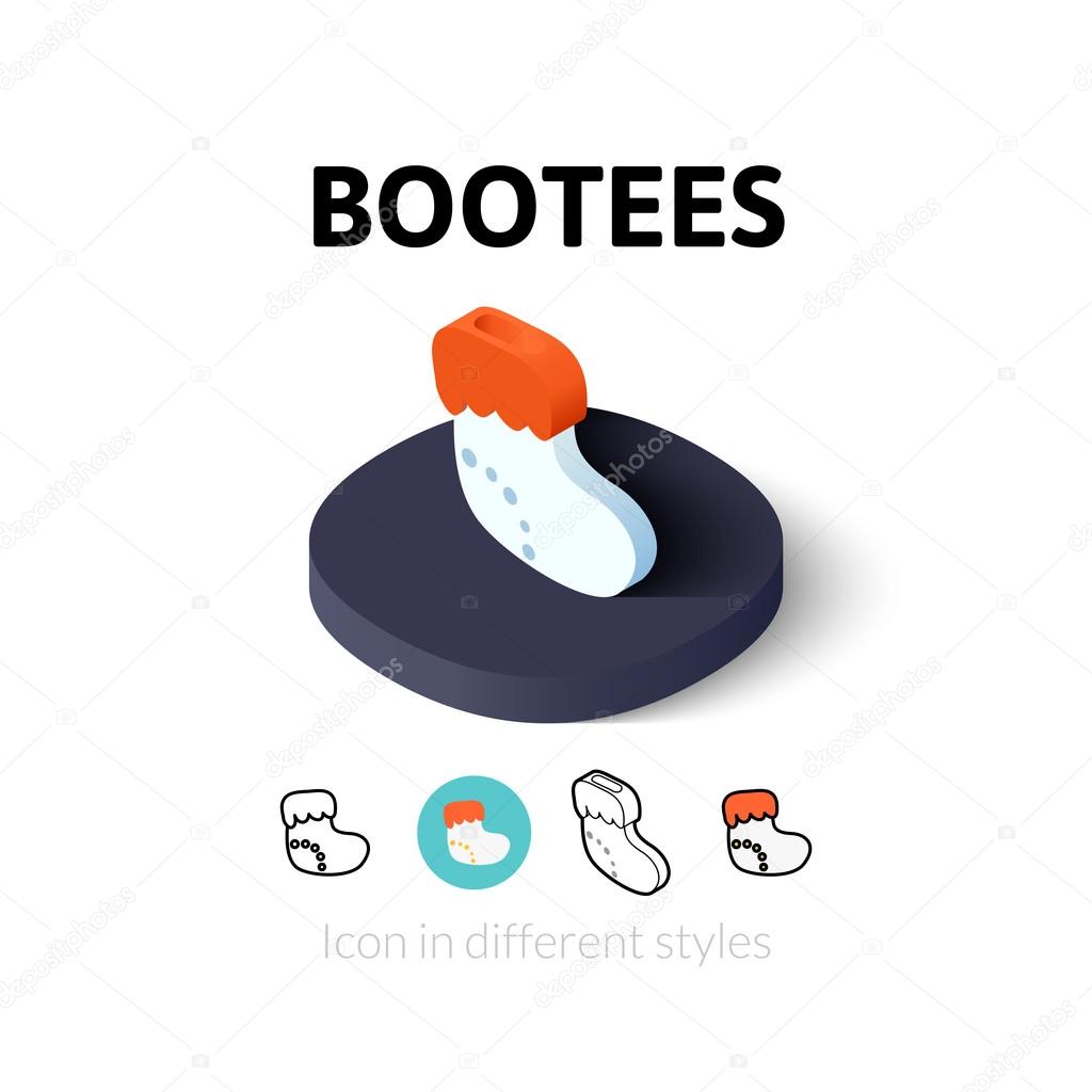 Bootees icon in different style