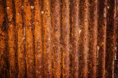 Paslı kıvrımlı demir metal dokusu..