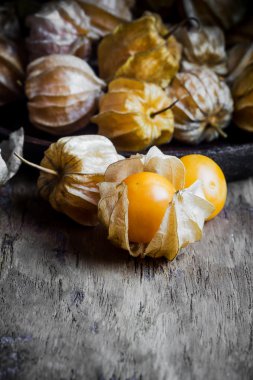 Tatlı portakal organik cape bektaşi ahşap arka plan üzerinde