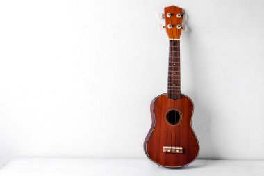 Kahverengi ukulele 