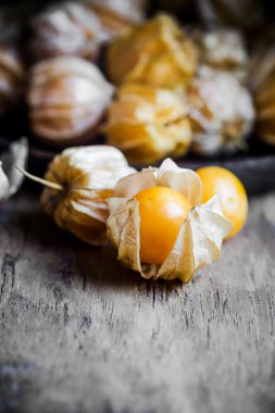 Tatlı portakal organik cape bektaşi ahşap arka plan üzerinde