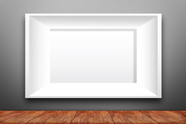 Beyaz fotoğraf çerçeveleri duvara kolaj