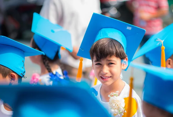 Little boy graduated at kindergarten school — Stock Photo, Image