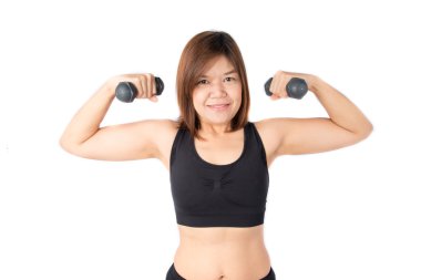 Halter halter güçlü olsun ve yağ çıkarmak için eğitim kadın