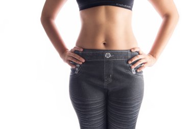 Kadın şekli Ab ve popo ağırlık eğitim çalışma dışarı kilo