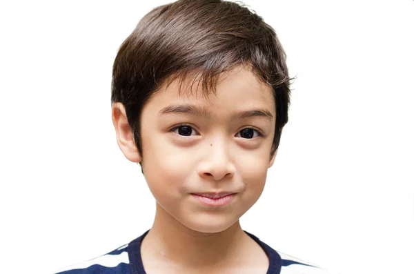 Szczęśliwy chłopiec aparat fotograficzny portret — Zdjęcie stockowe