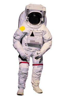 Astronot uygun beyaz arka plan üzerinde