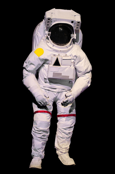 Astronaut suit on black background Royalty Free Stock Photos