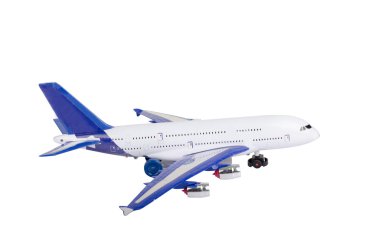 Uçak oyuncak izole beyaz arka plan üzerinde