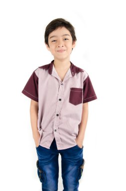 Küçük çocuk portre yüz beyaz arka plan üzerinde kapat