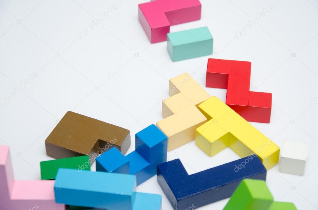 Wood brick block toy education
