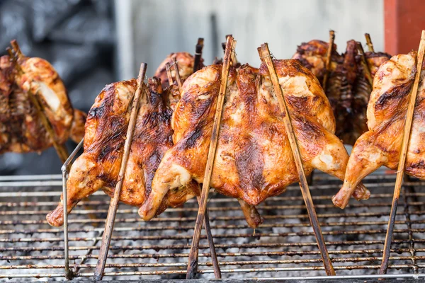 Scharfes Brathähnchen auf dem Grill — Stockfoto