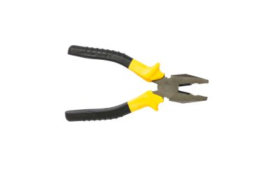 Beyaz arkaplanda pense izole edildi