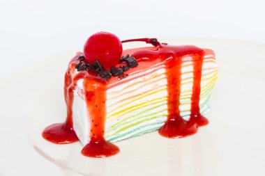 Yağmur yay pasta ve kiraz