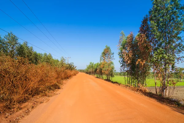 Dirt road in rural of Thailand — Stock Photo, Image