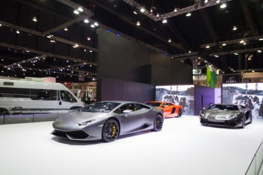 Bangkok - 30 Mart: Lamborghini araba 36 inci ekranda Bangkok Uluslararası Motor Show 30 Mart 2015 Bangkok, Tayland