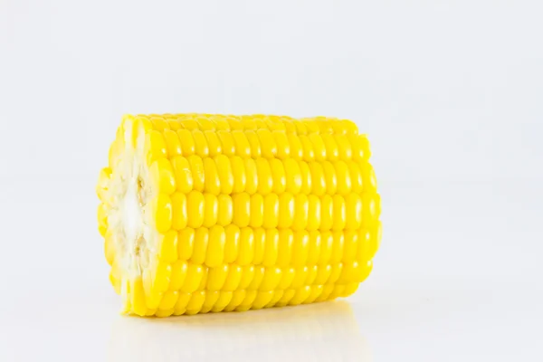 Sweet boiled corn on white background — Stock Photo, Image