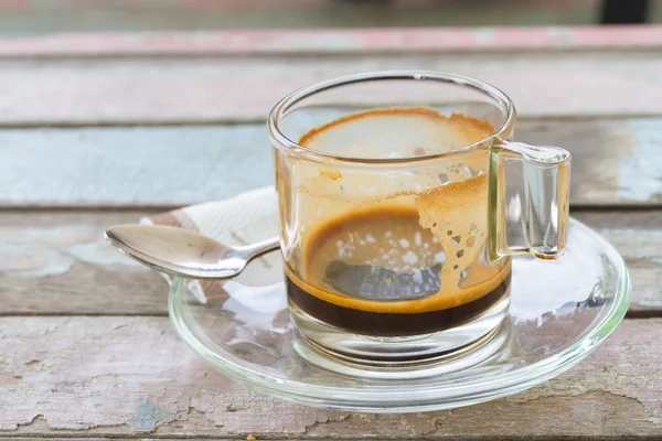 Taza de café vacía después de la comida —  Fotos de Stock