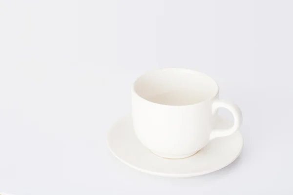 Copo de café branco vazio — Fotografia de Stock