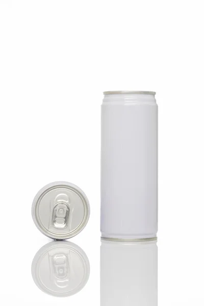 Two juice cans on white background — Stock Photo, Image