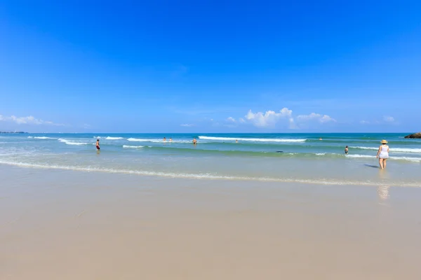 Blue sea and blue sky at hua hin, thailand — Stock Photo, Image