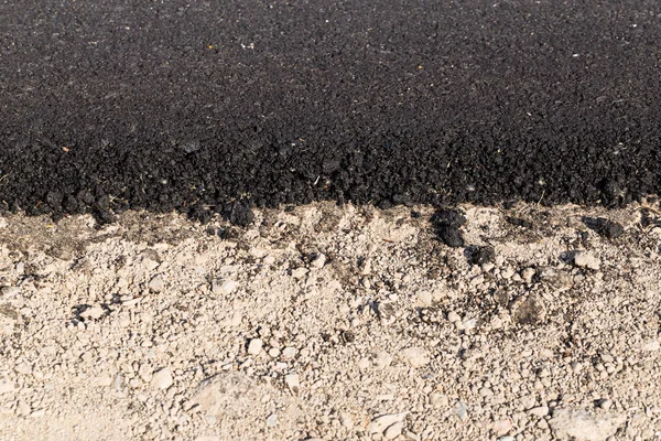 New asphalt on the road — Stock Photo, Image