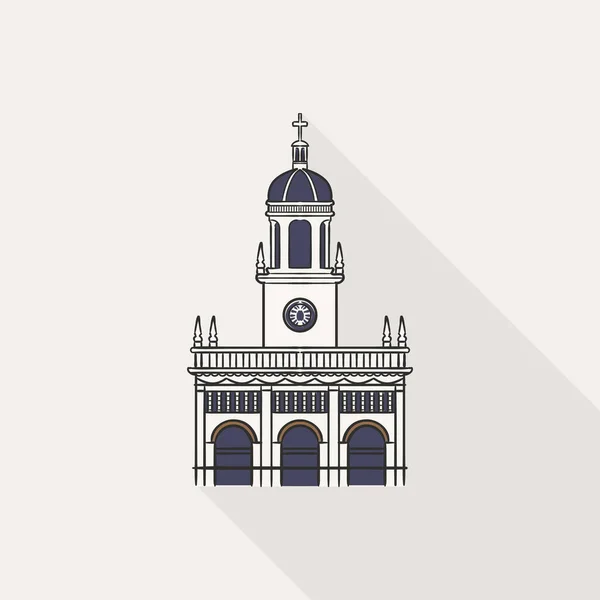 Chiesa Santa Cruz Una Delle Più Belle Chiese Cattoliche Romane — Vettoriale Stock