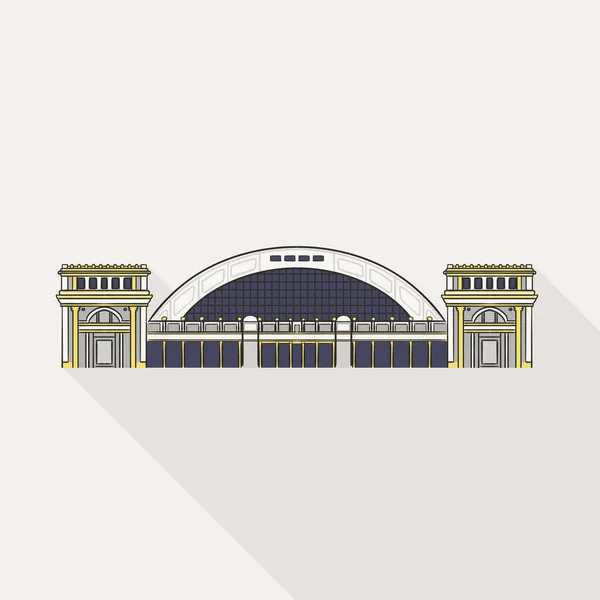 Hua Lamphong Station Największa Stacja Kolejowa Bangkoku Tajlandia Białym Tle — Wektor stockowy