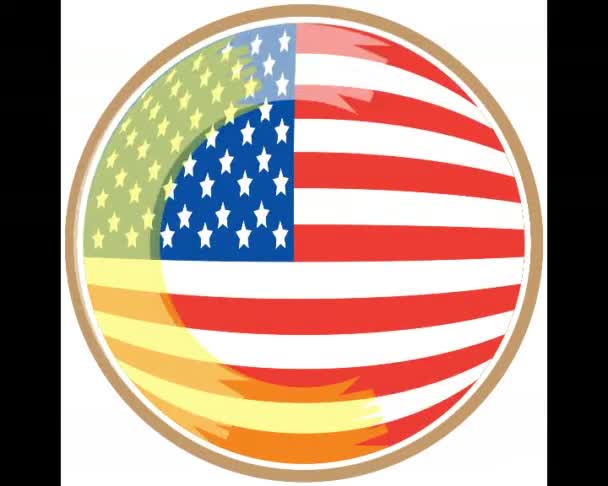 Emblema Sinal Atualização Eleitoral América Animada — Vídeo de Stock