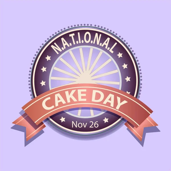 国家蛋糕日标志和徽章 — 图库矢量图片