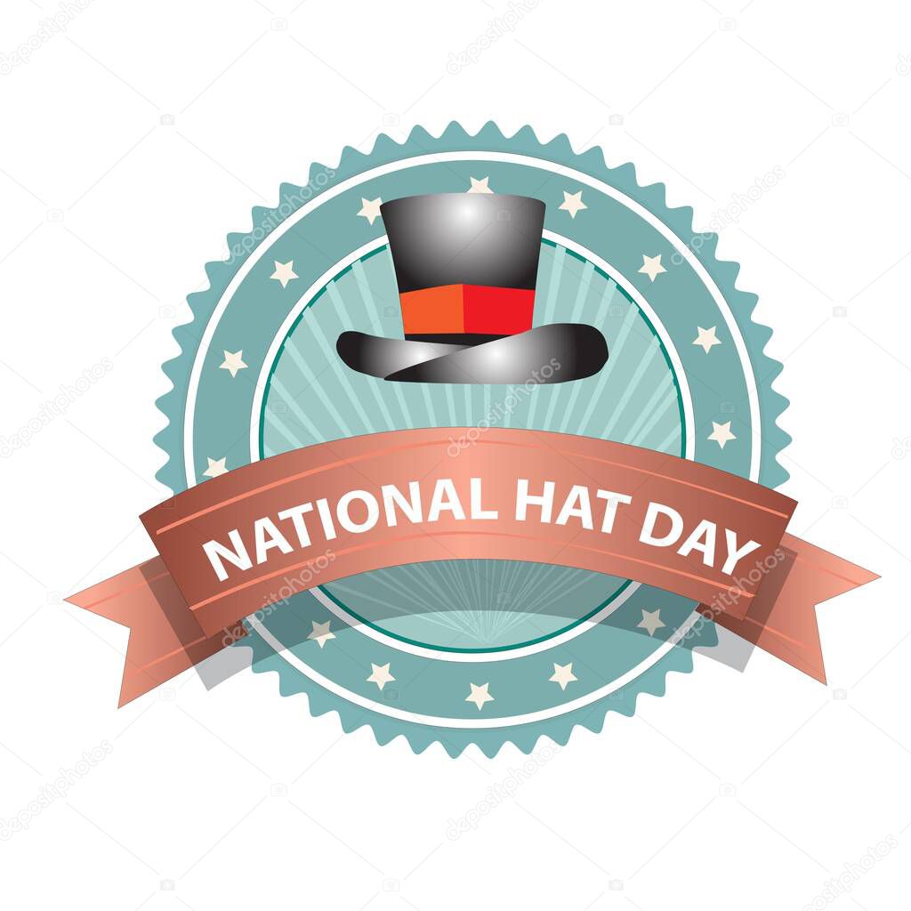 National Hat Day Sign and Sticker