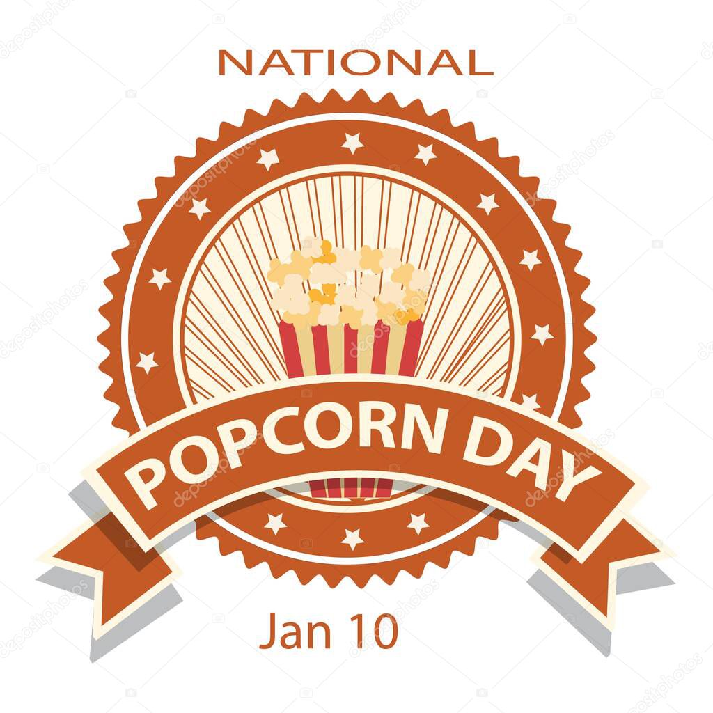 National Popcorn day Sign and Badge